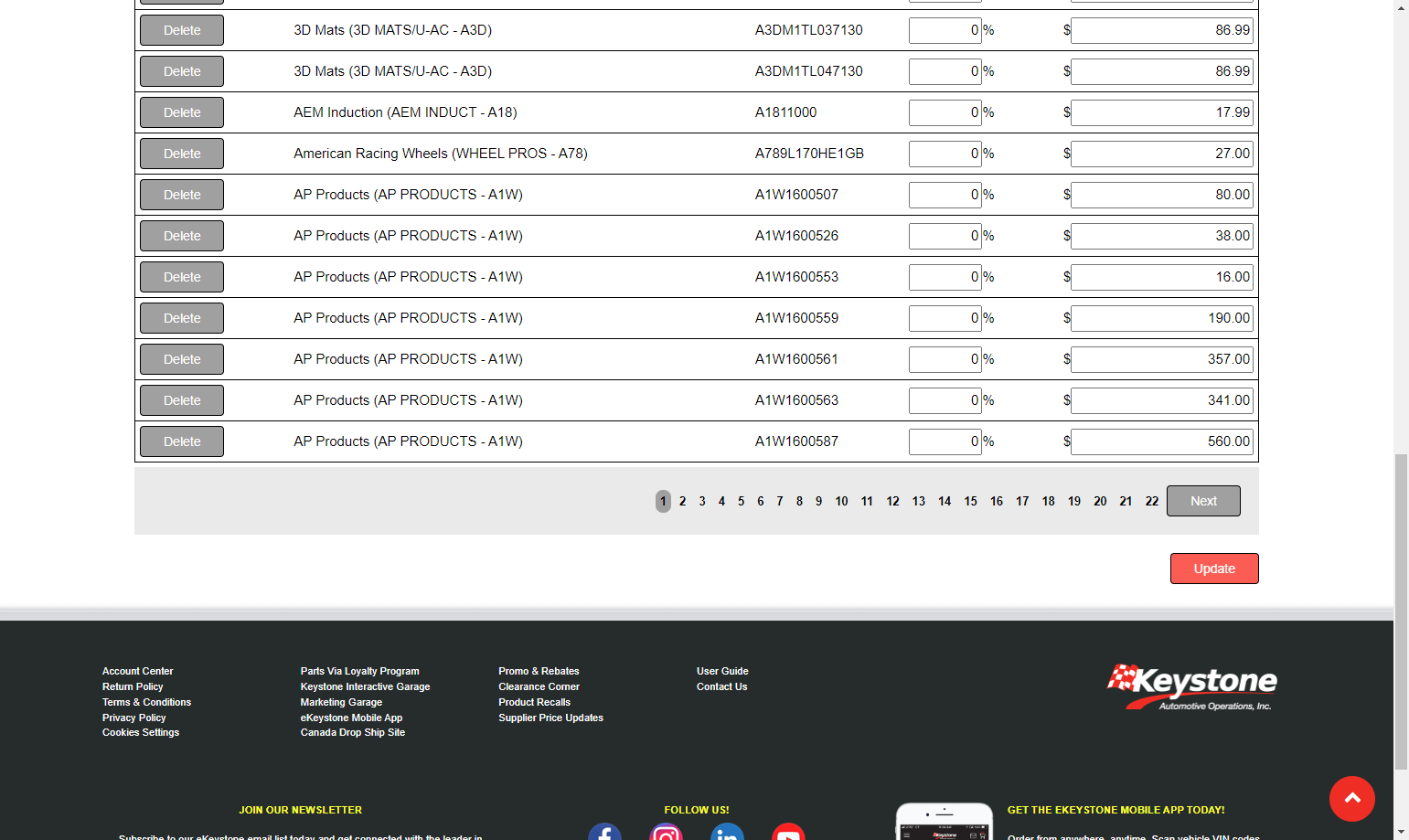 Click on Update