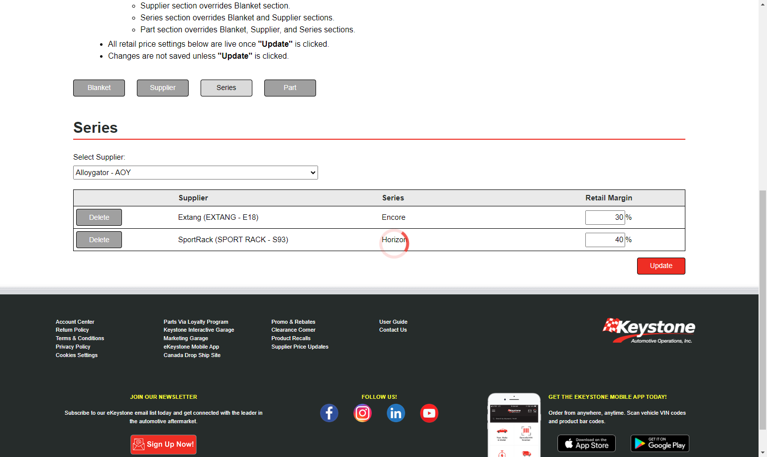 Select your desired brand from Select Supplier:
