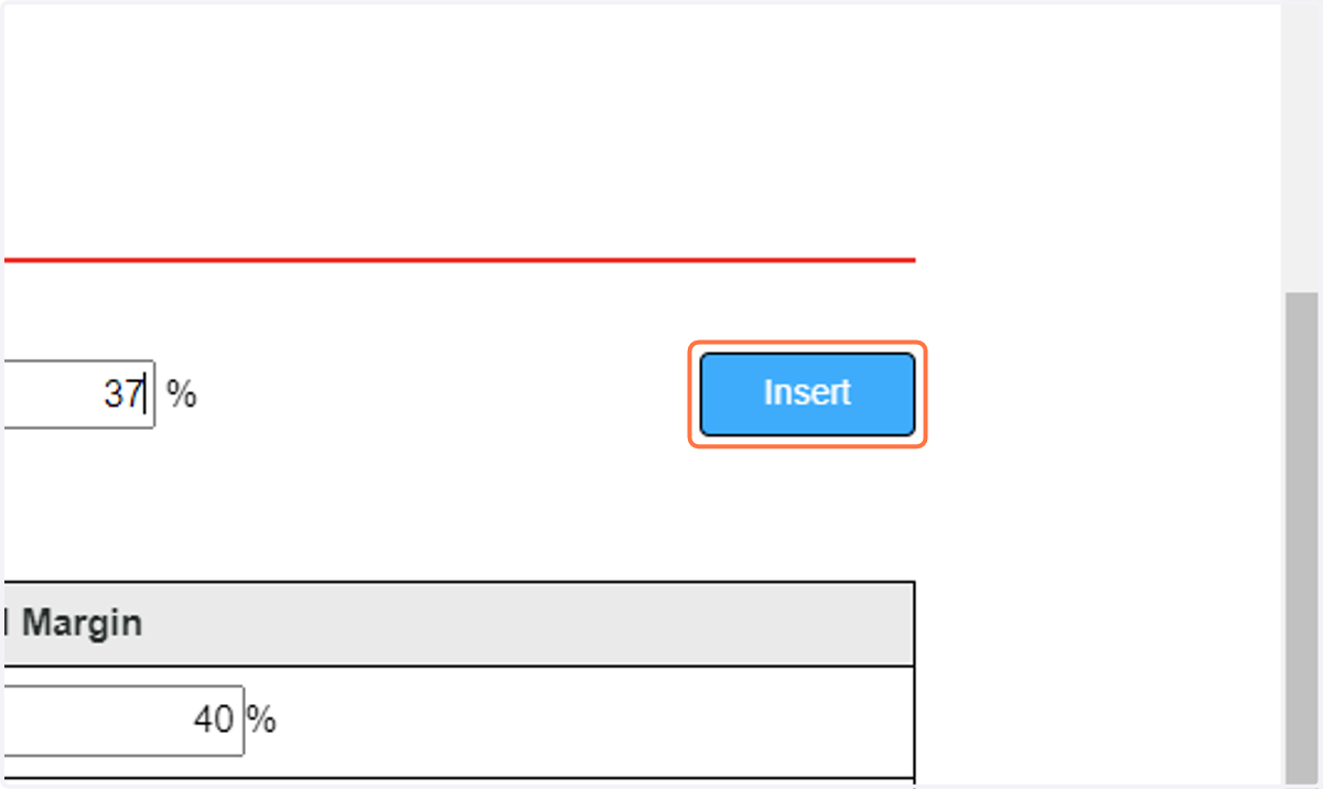 Click on Insert