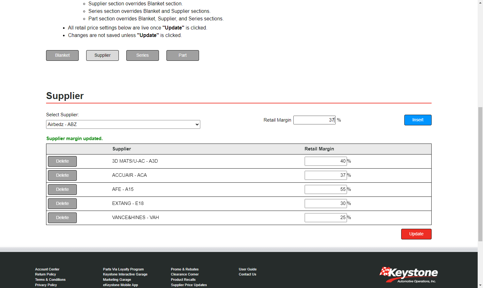 add your Retail Margin percentage