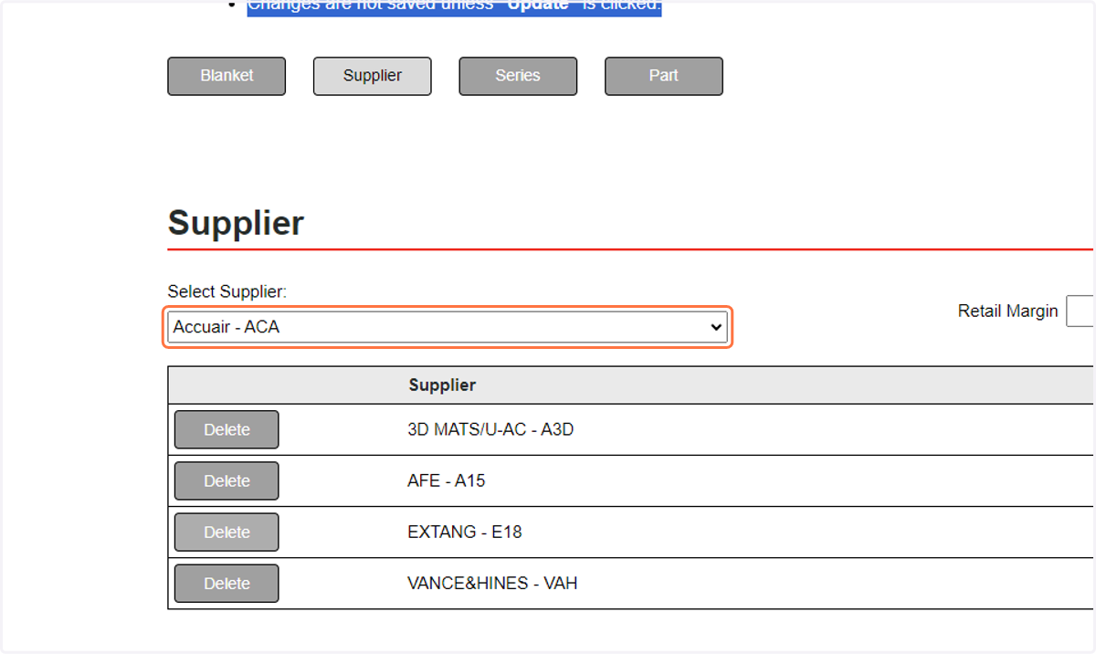 Select Your Supplier