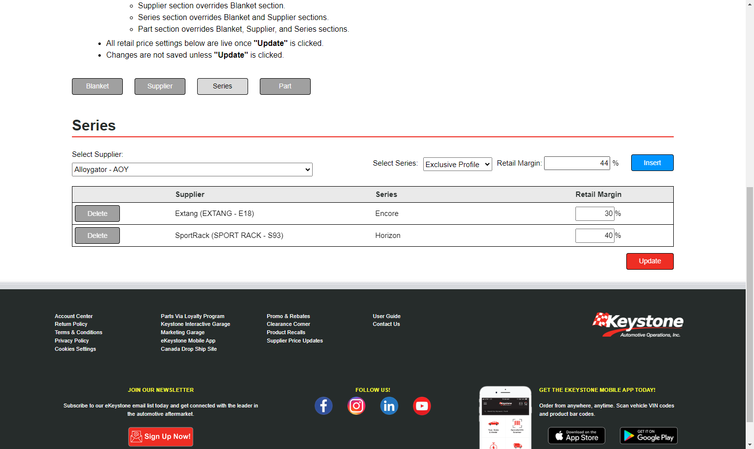 Enter your Retail Margin Percentage