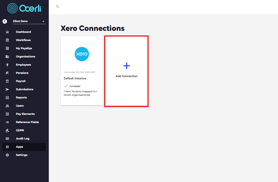 Click on Add Connection