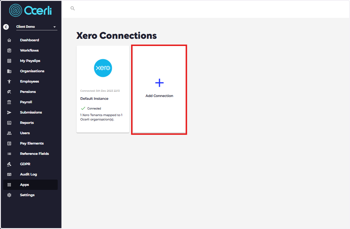 Click on Add Connection