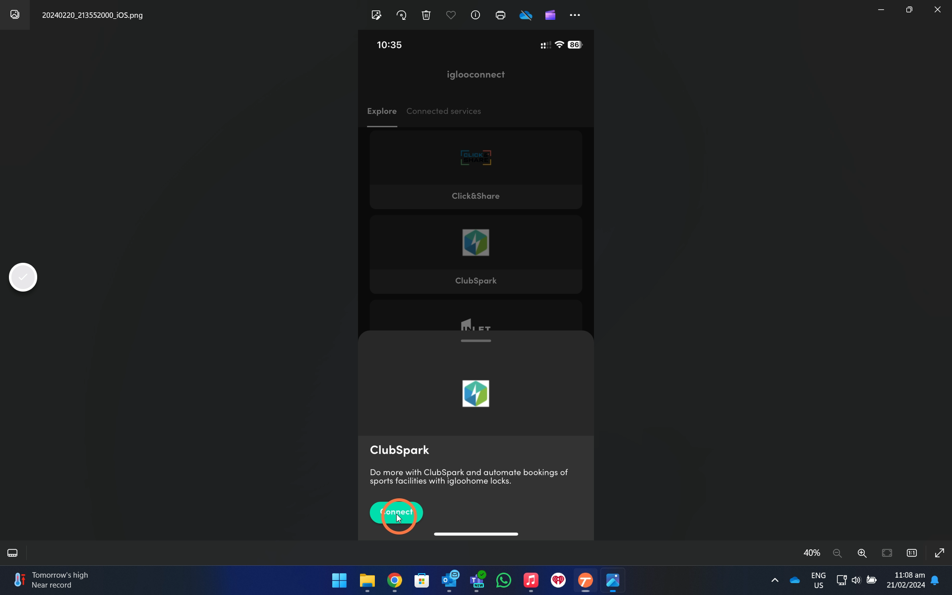 Tap Connect