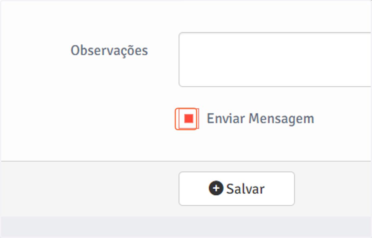 Para que os moradores sejam avisados da reunião, deixe a caixa "Enviar Mensagem" marcada.
