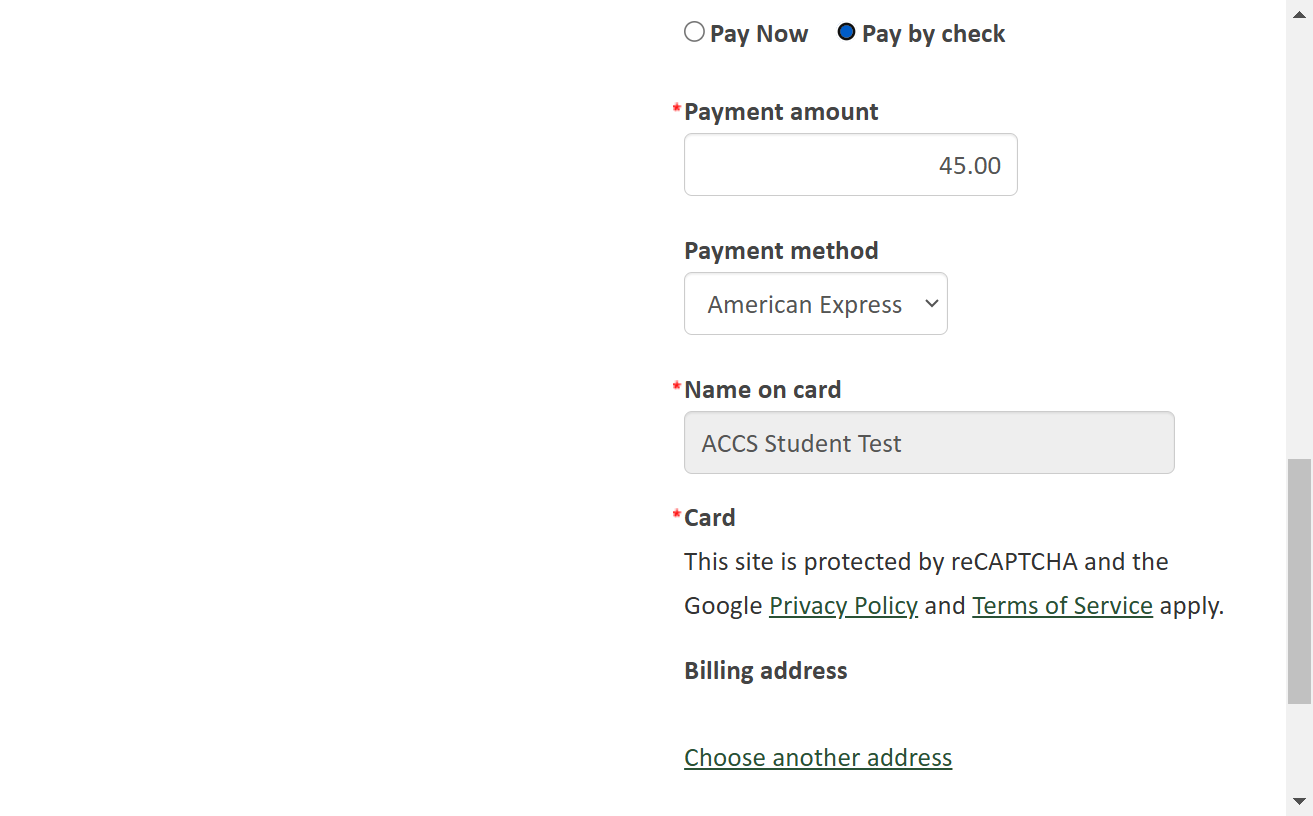 Select Pay Method