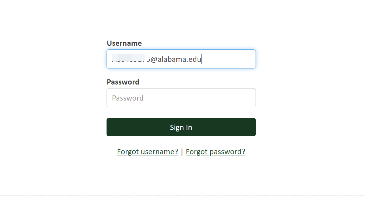 Type your ALM member portal username