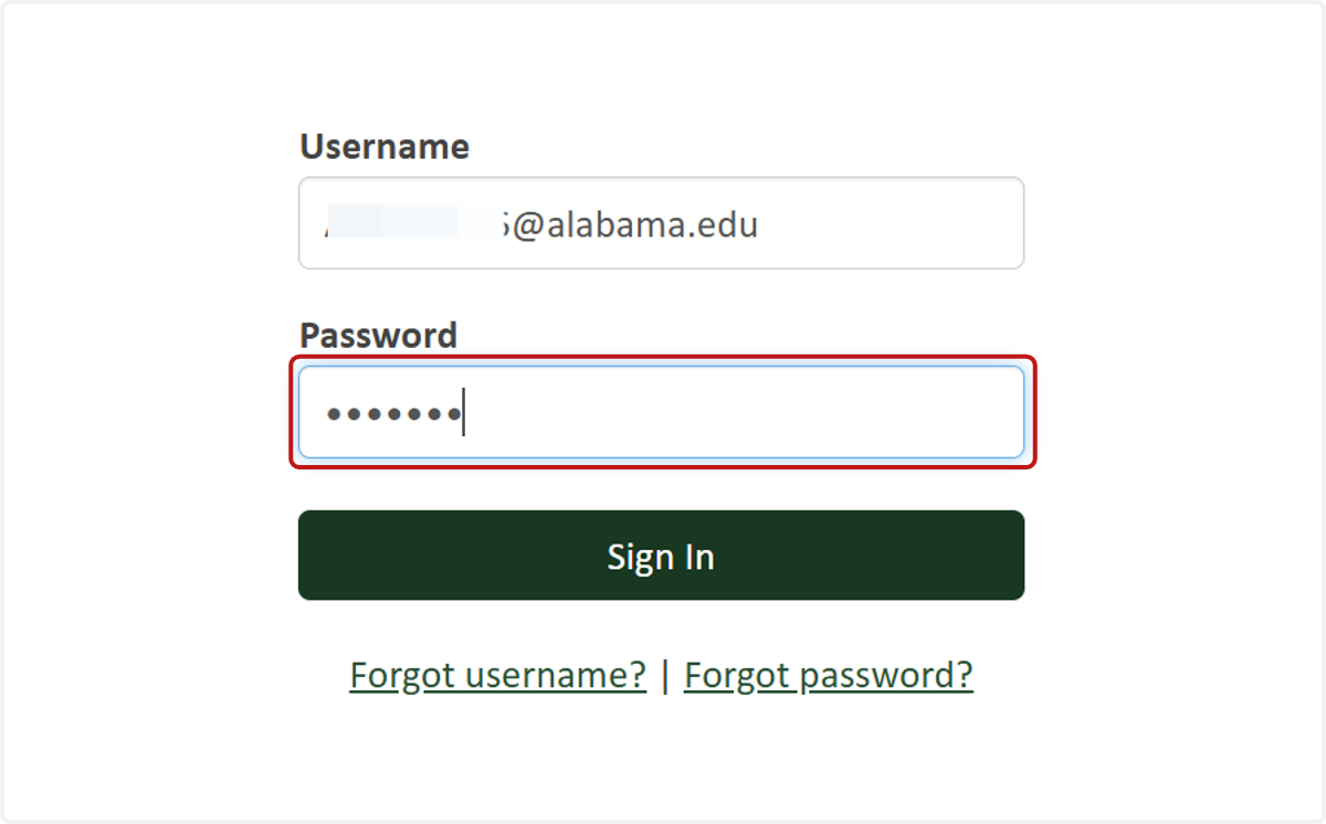 Type your your ALM member portal password