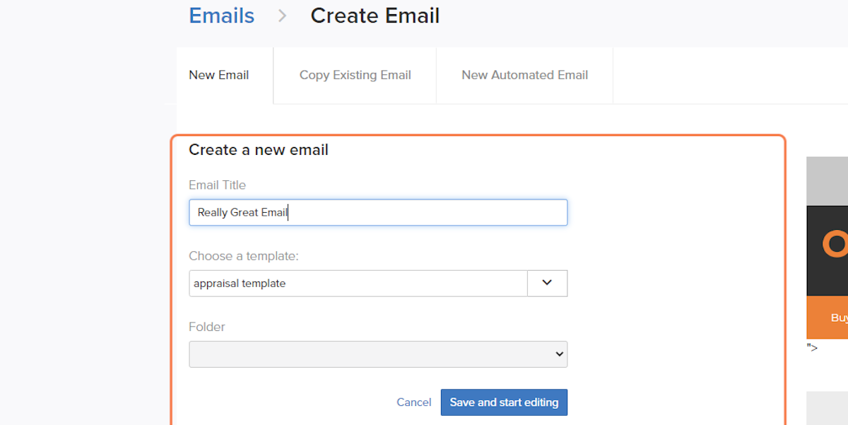 Add an email title
