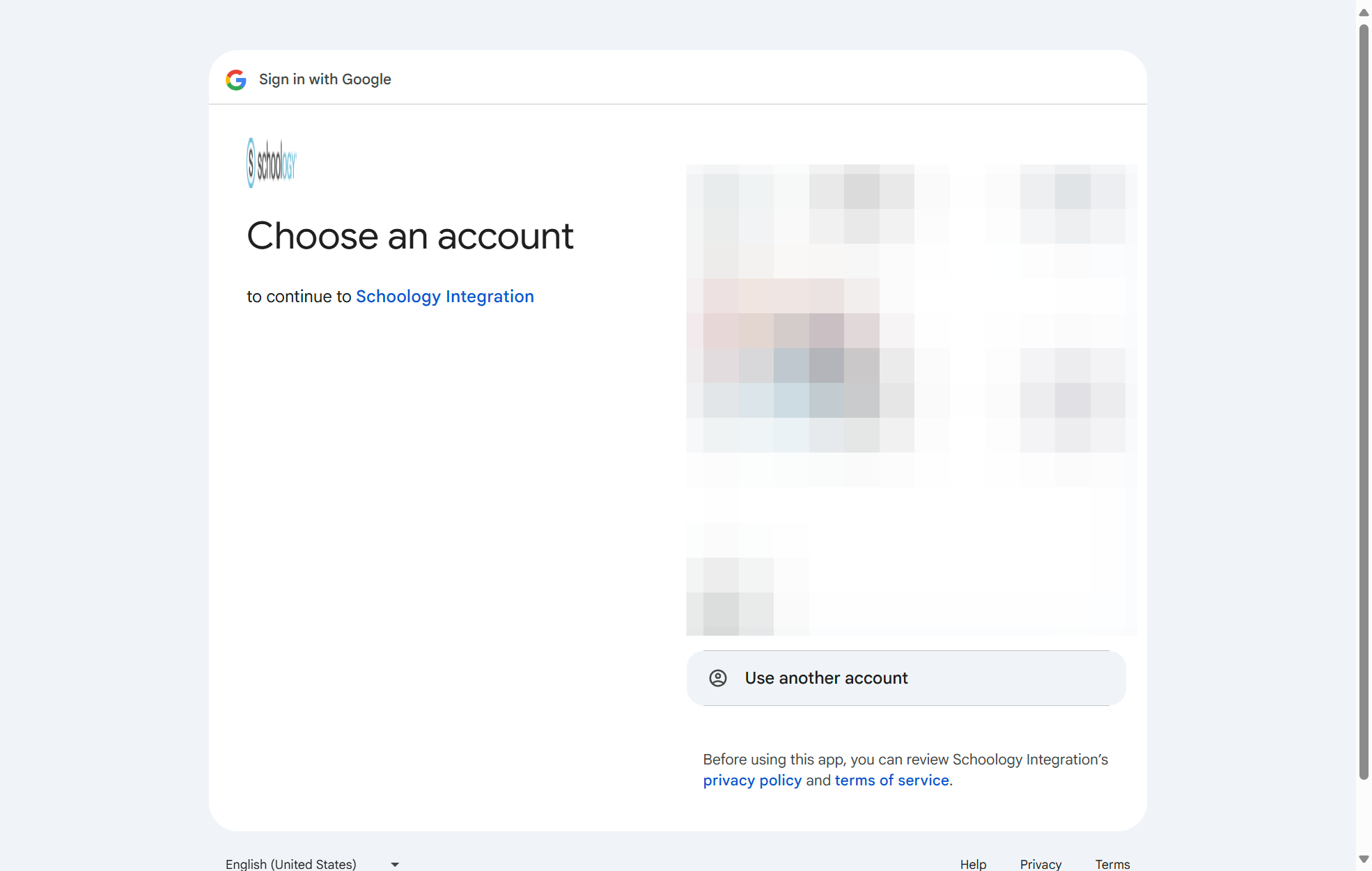 Click on Use another account