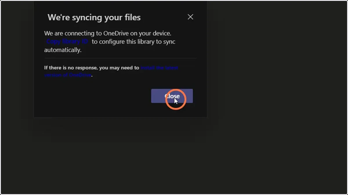 You will get a conformation message that the sync has been setup.