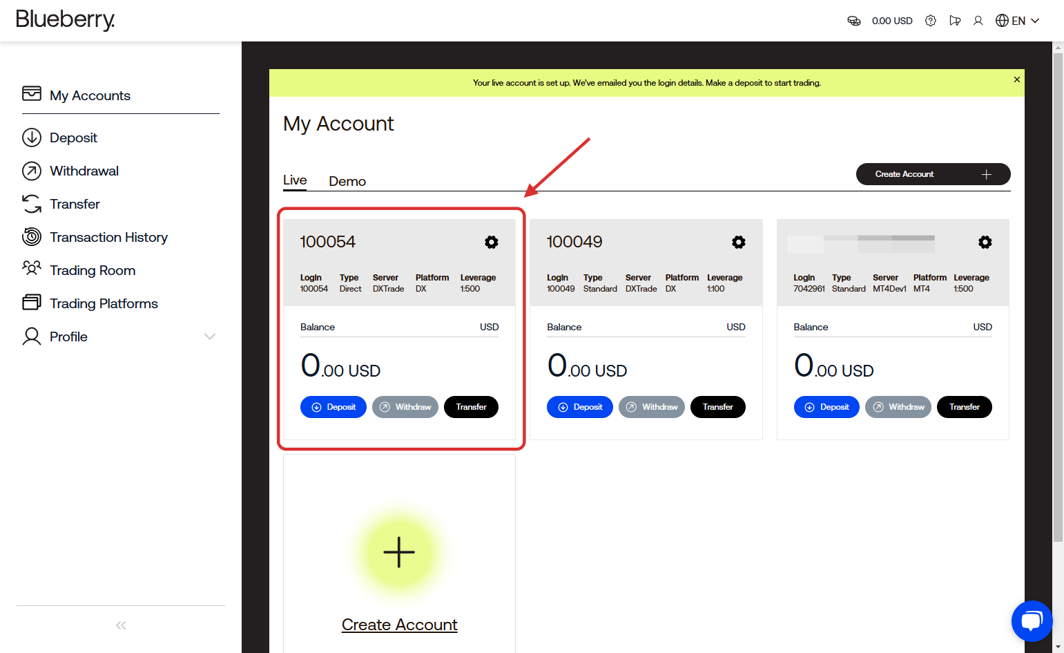 That's it! You have created your DX Trade account.