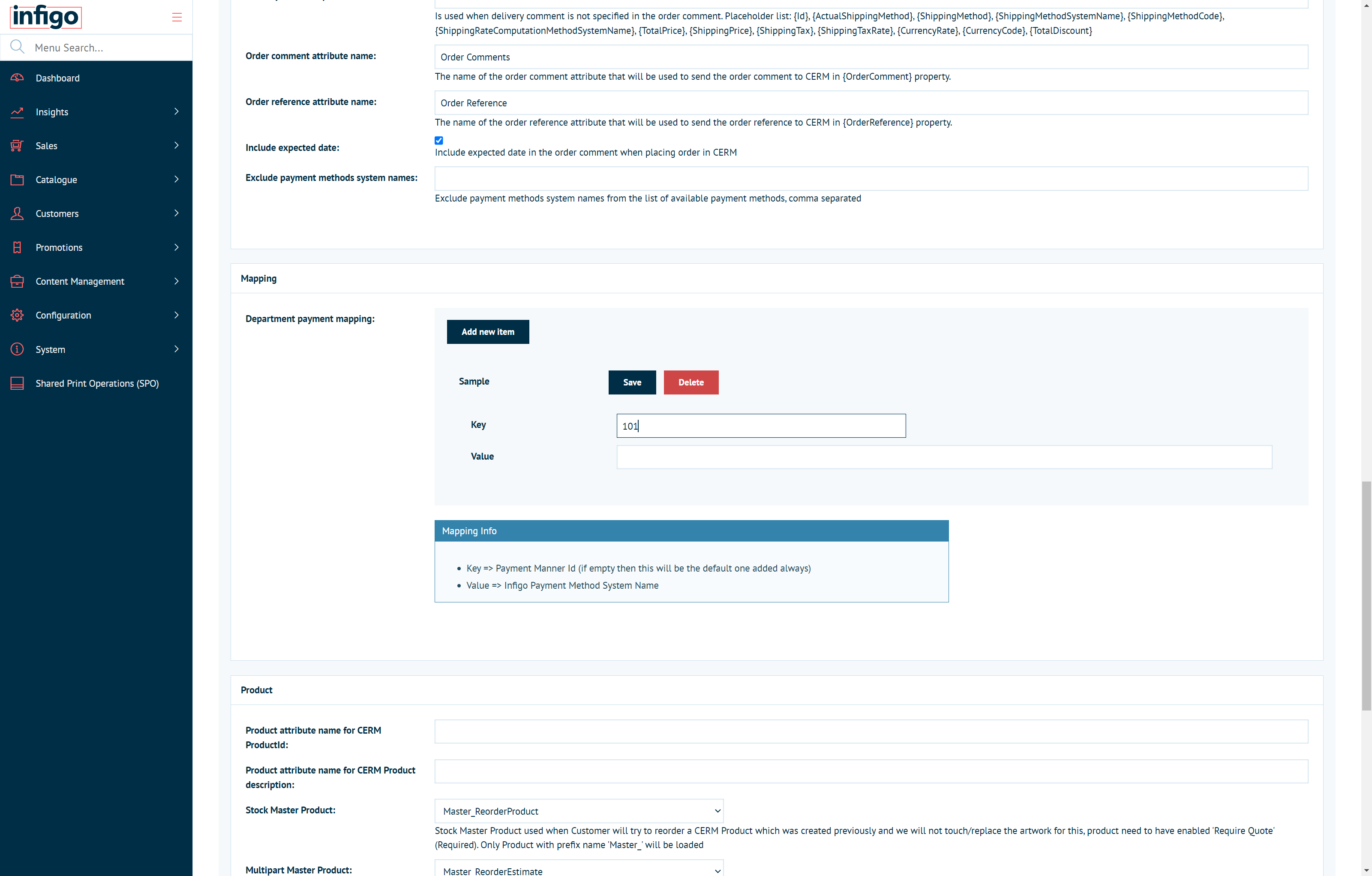 Type the (CERM) Payment Manner ID (such as "101") into the Key field