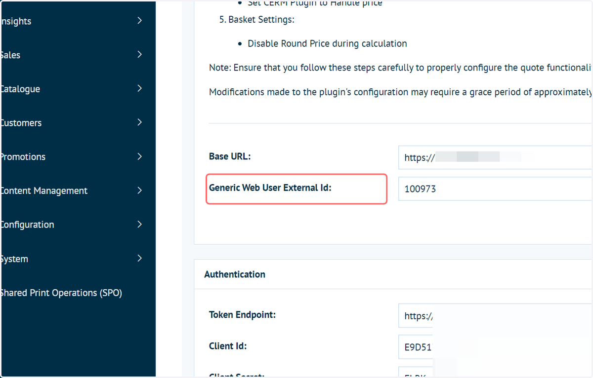 Generic Web User External ID