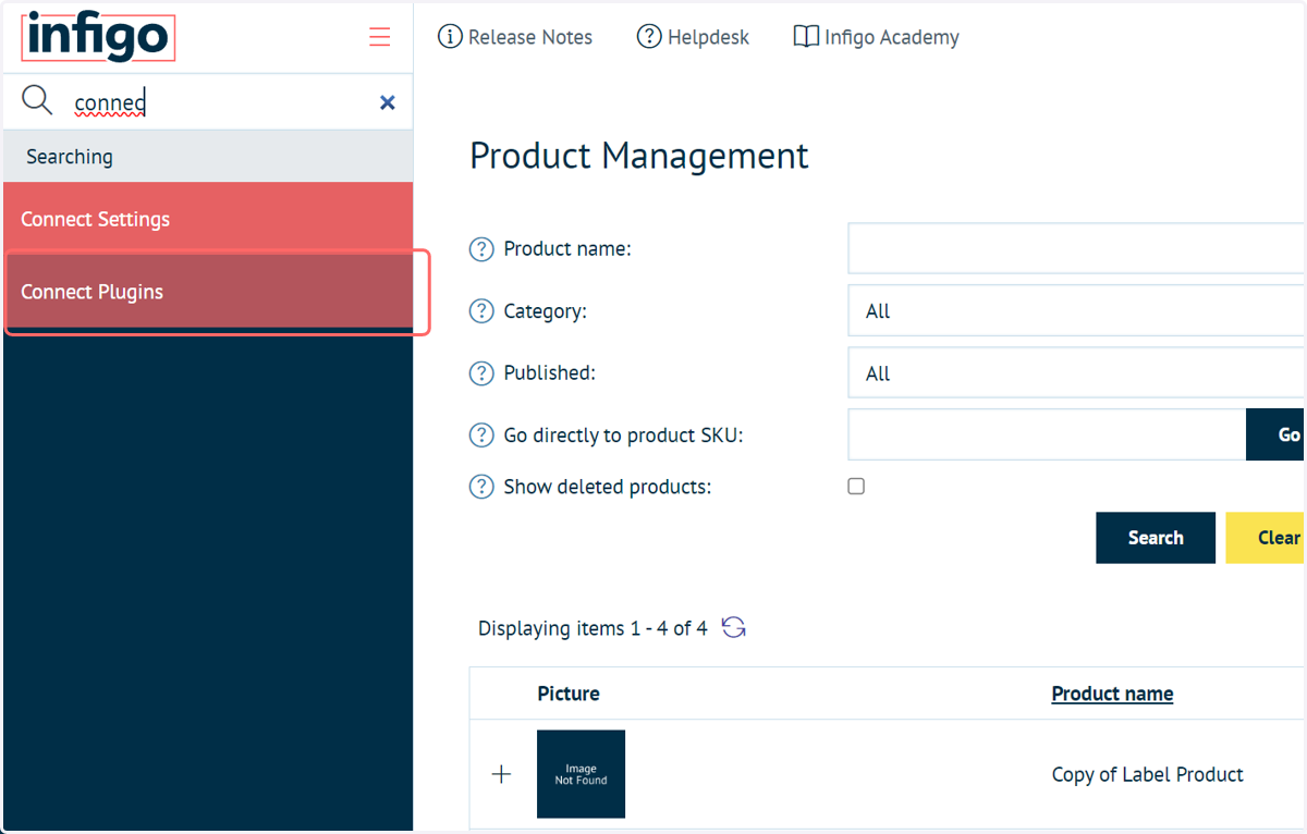 Navigate to Connect Plugins
