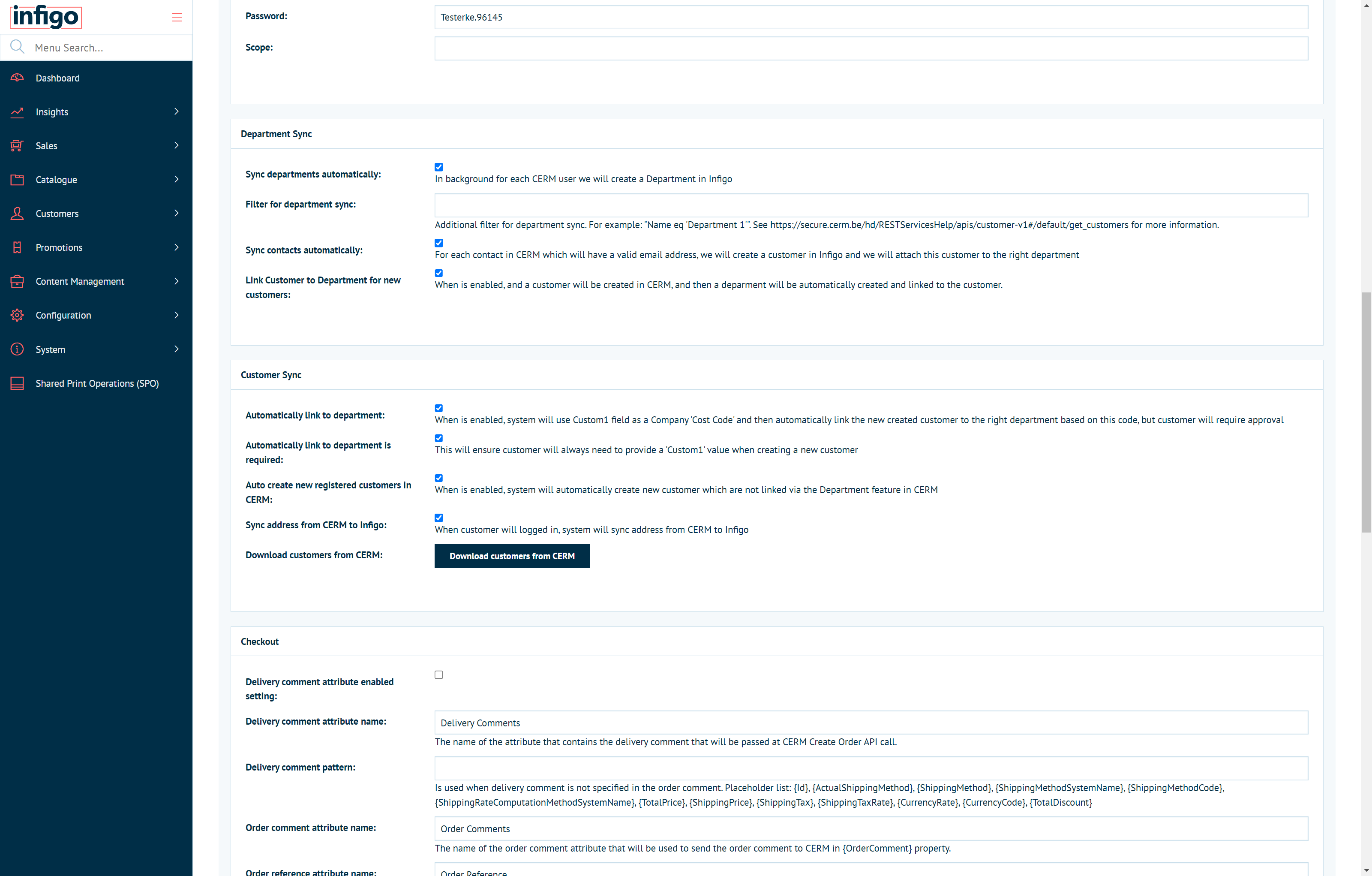 Complete the Customer Sync settings