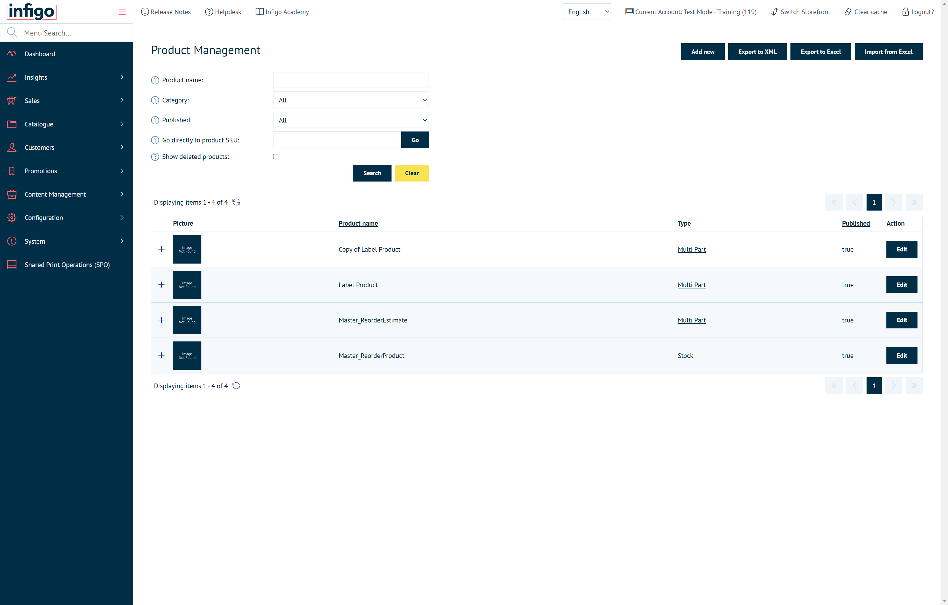 Check for or create two template products