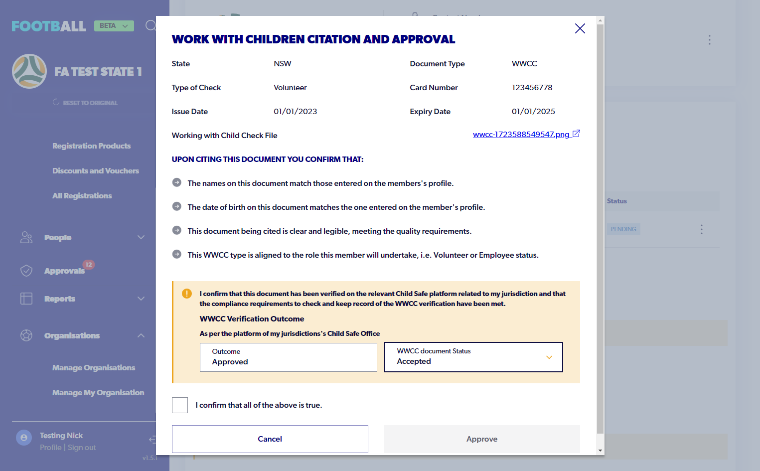 Cite the WWCC details