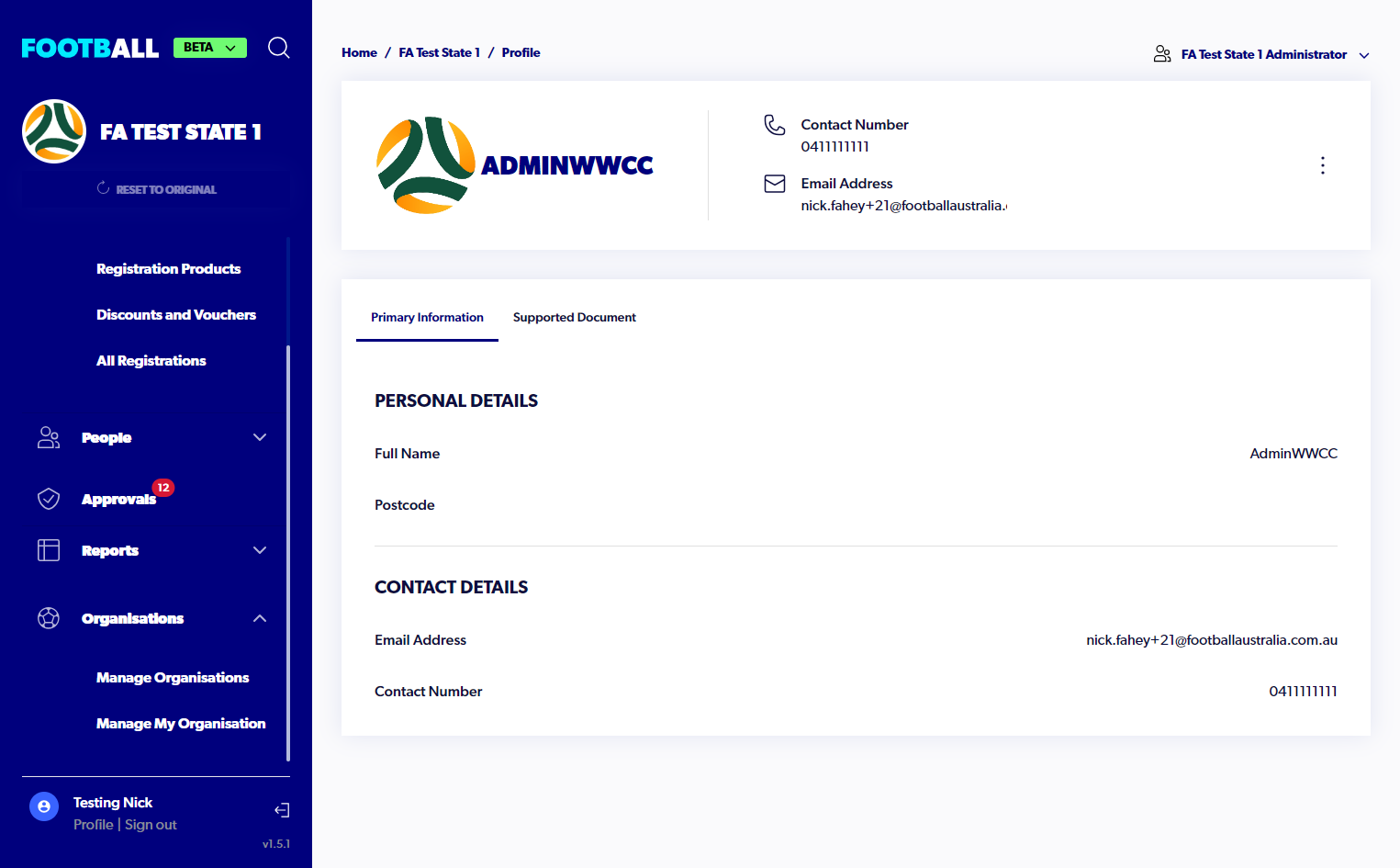 Click on Supported Document