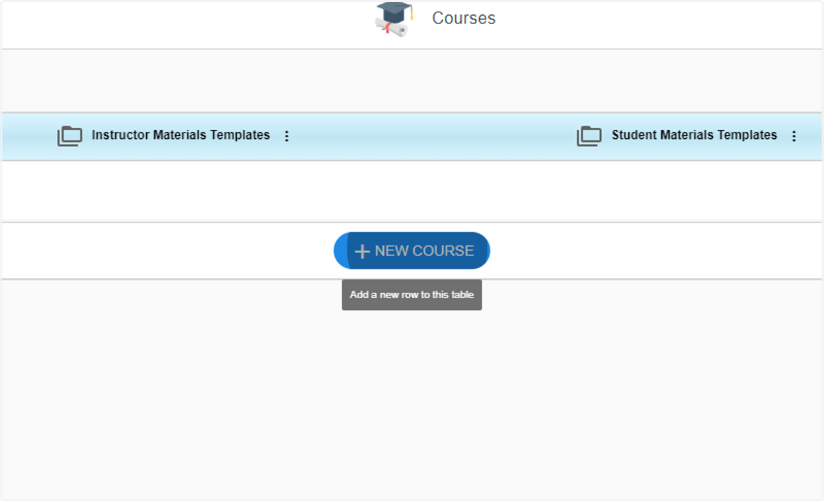 Click on add New Course