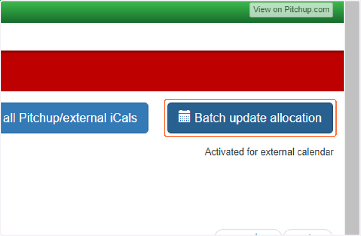 To update a range of dates, click 'Batch update allocation'