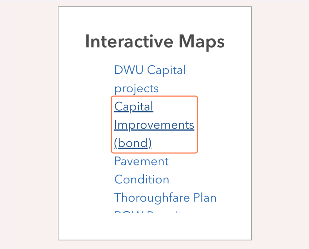 Click on Capital Improvements (bond)