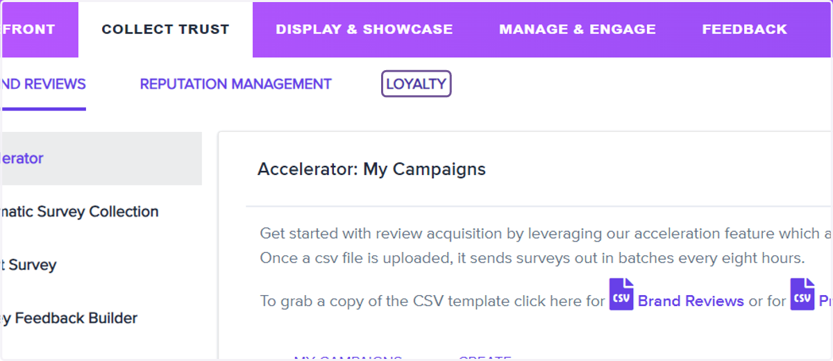 Click on LOYALTY