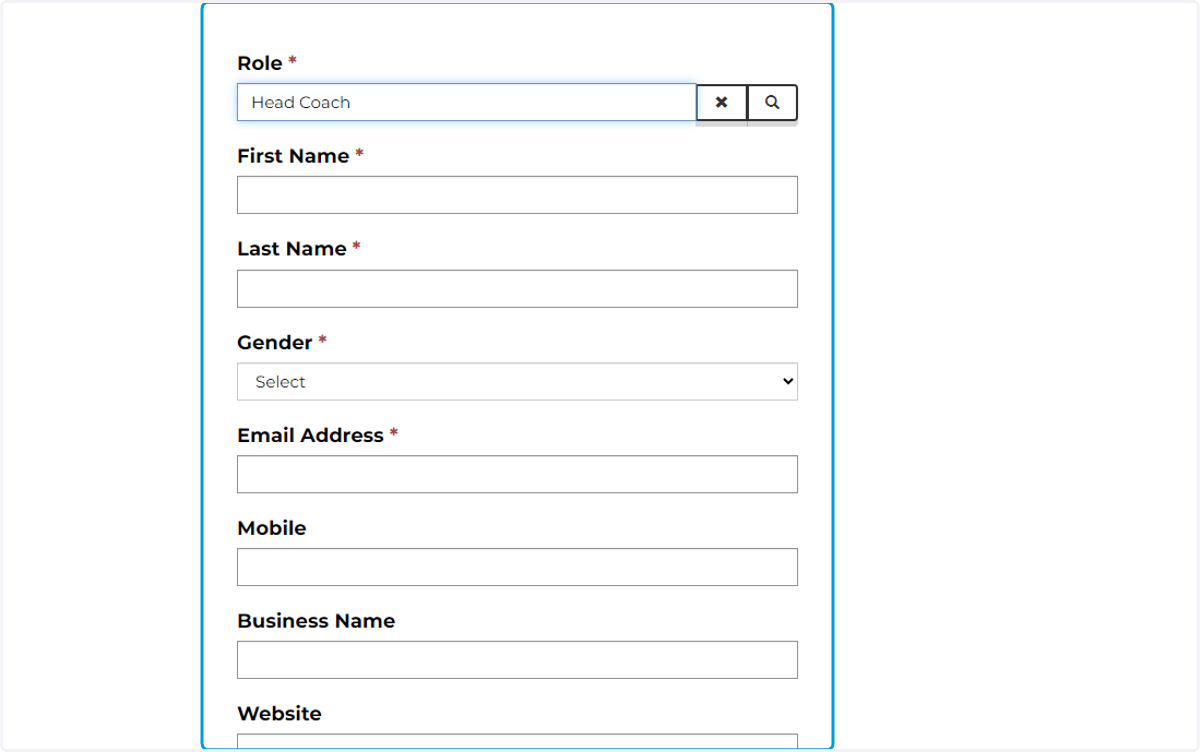 Fill in the remainder of the information