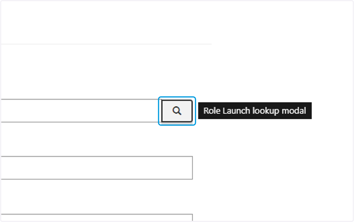 Specify the coach's role by clicking the search icon.