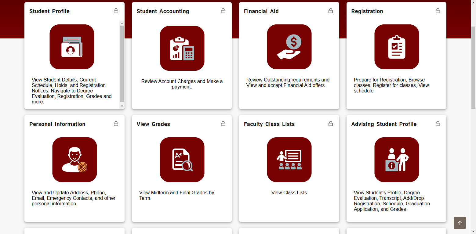 Click on Advising Student Profile