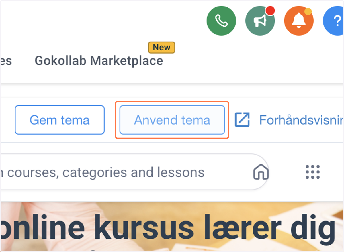 Klik på Anvend tema