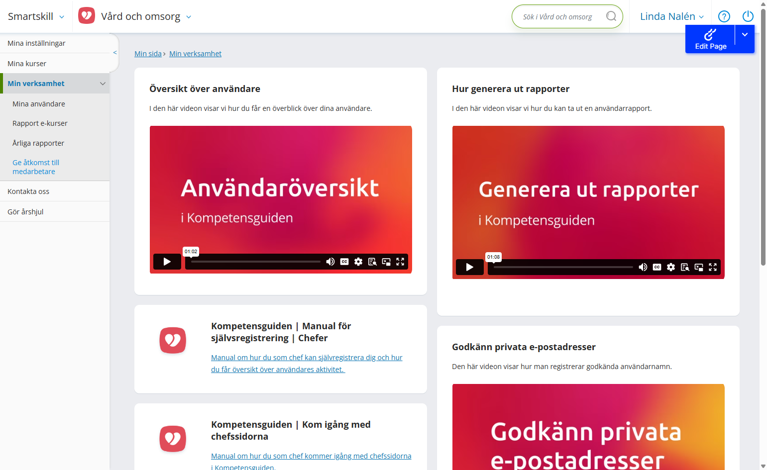 Tryck på "Ge åtkomst till medarbetare"