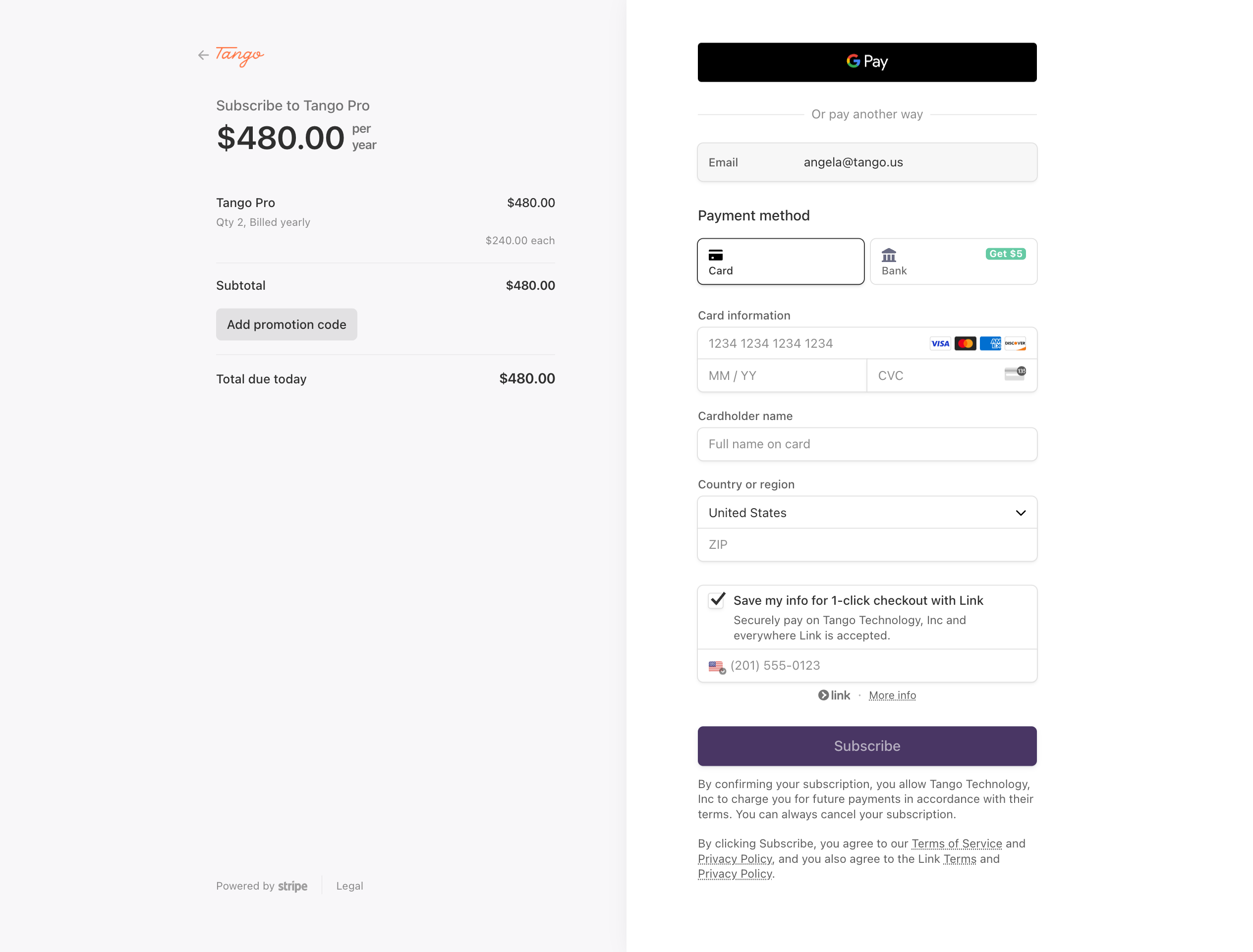 Add promotion code here