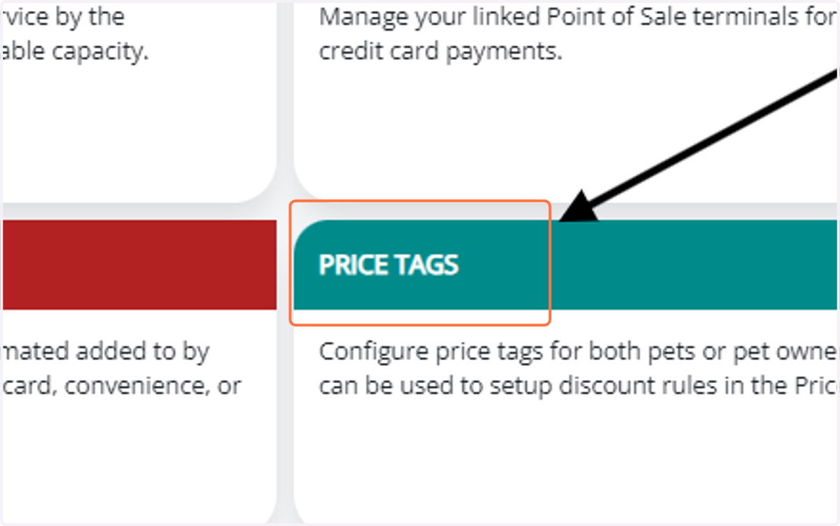 Click on "Price Tags"