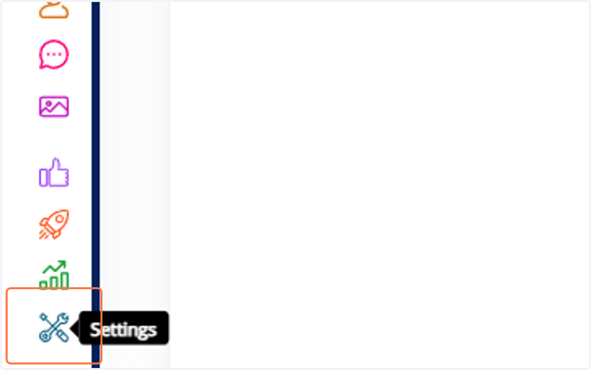 Click on "Settings"