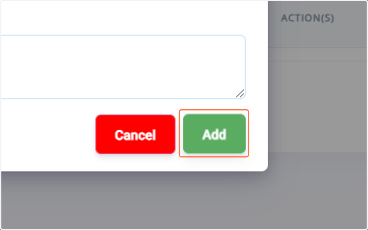 Click on the "Add" button to save the newly created pet price tag.