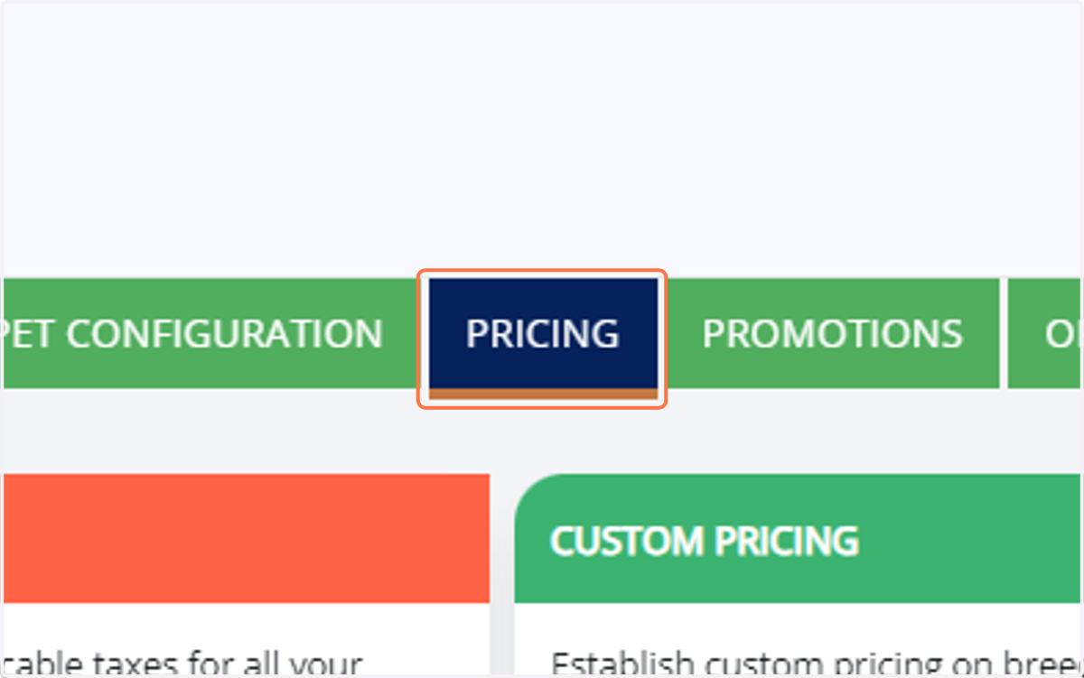 Click on "Pricing"