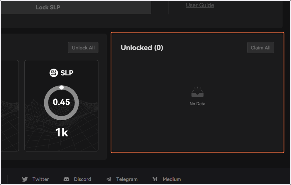 When the lock period ends, users may find and claim their rewards under the Unlocked tab