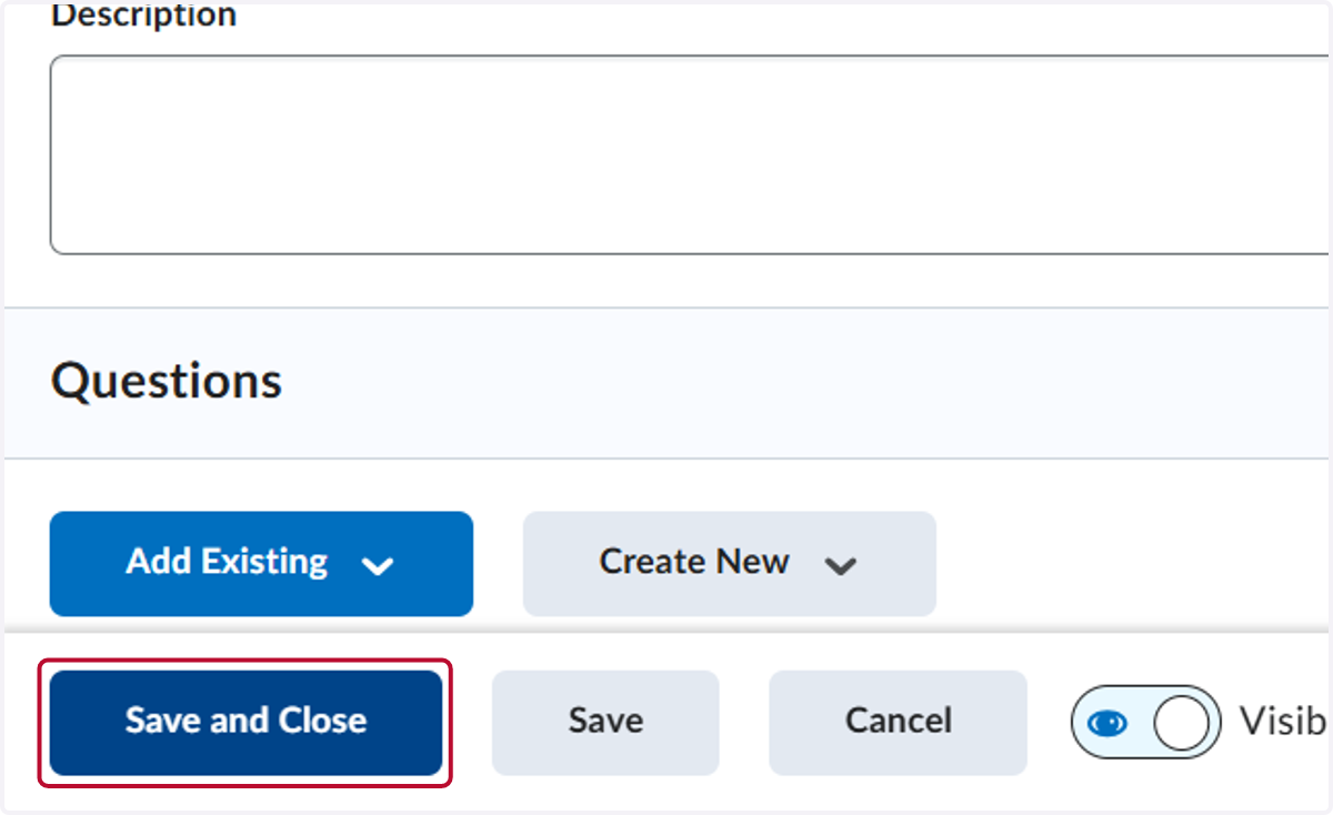 Click on Save and Close