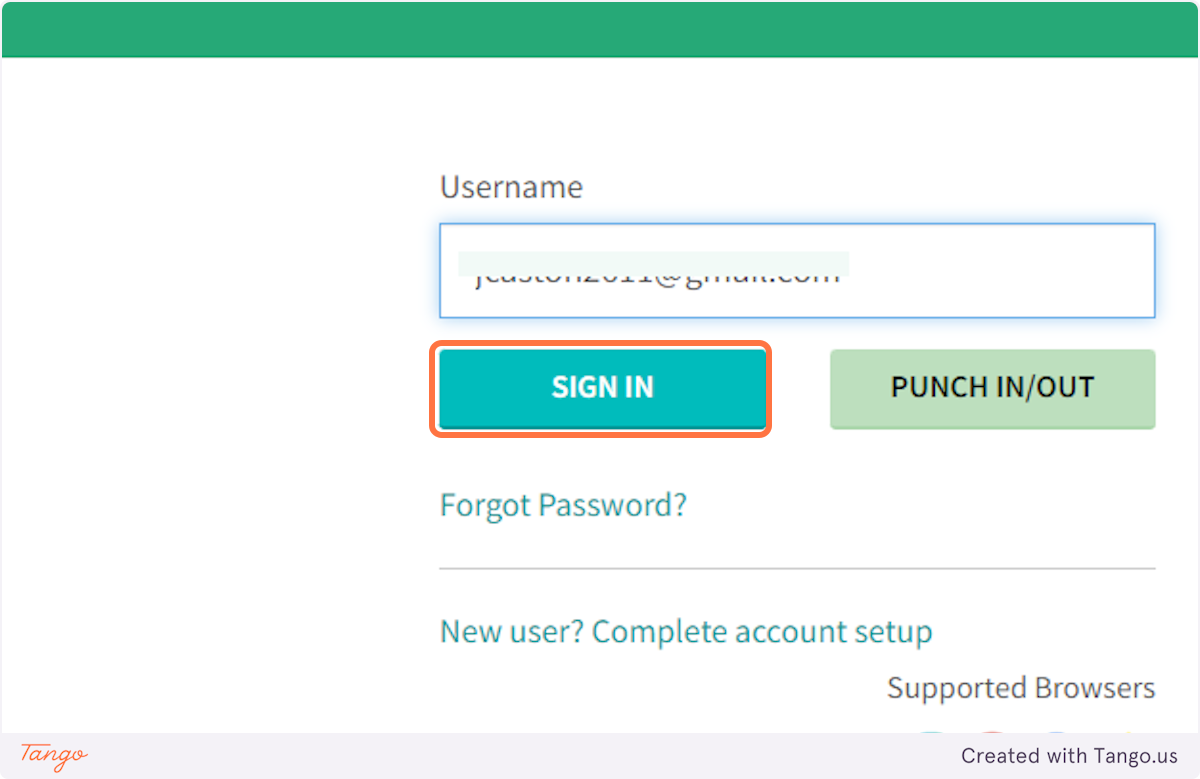 Click on SIGN IN - enter your username and password