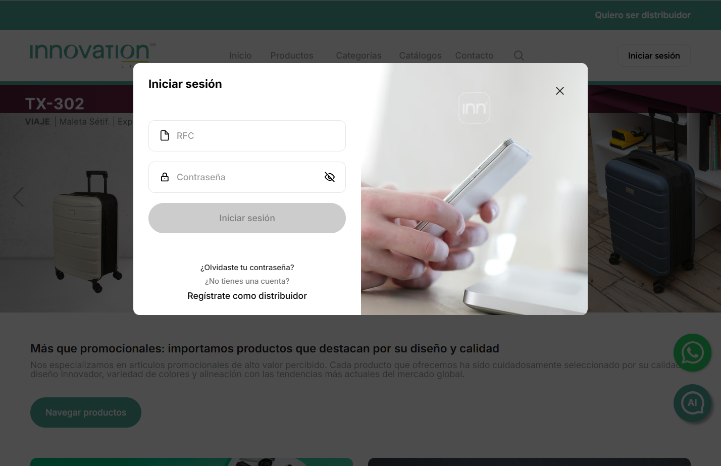 Da click on ¿Olvidaste tu contraseña?