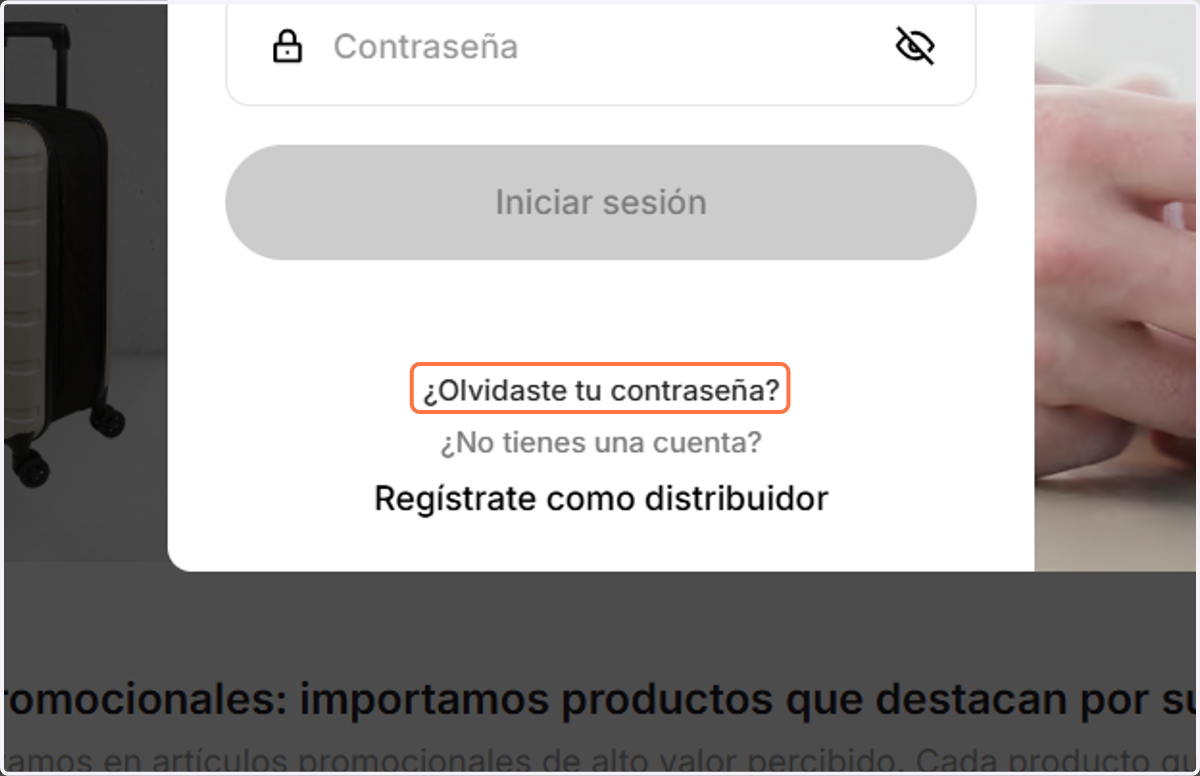 Da click on ¿Olvidaste tu contraseña?