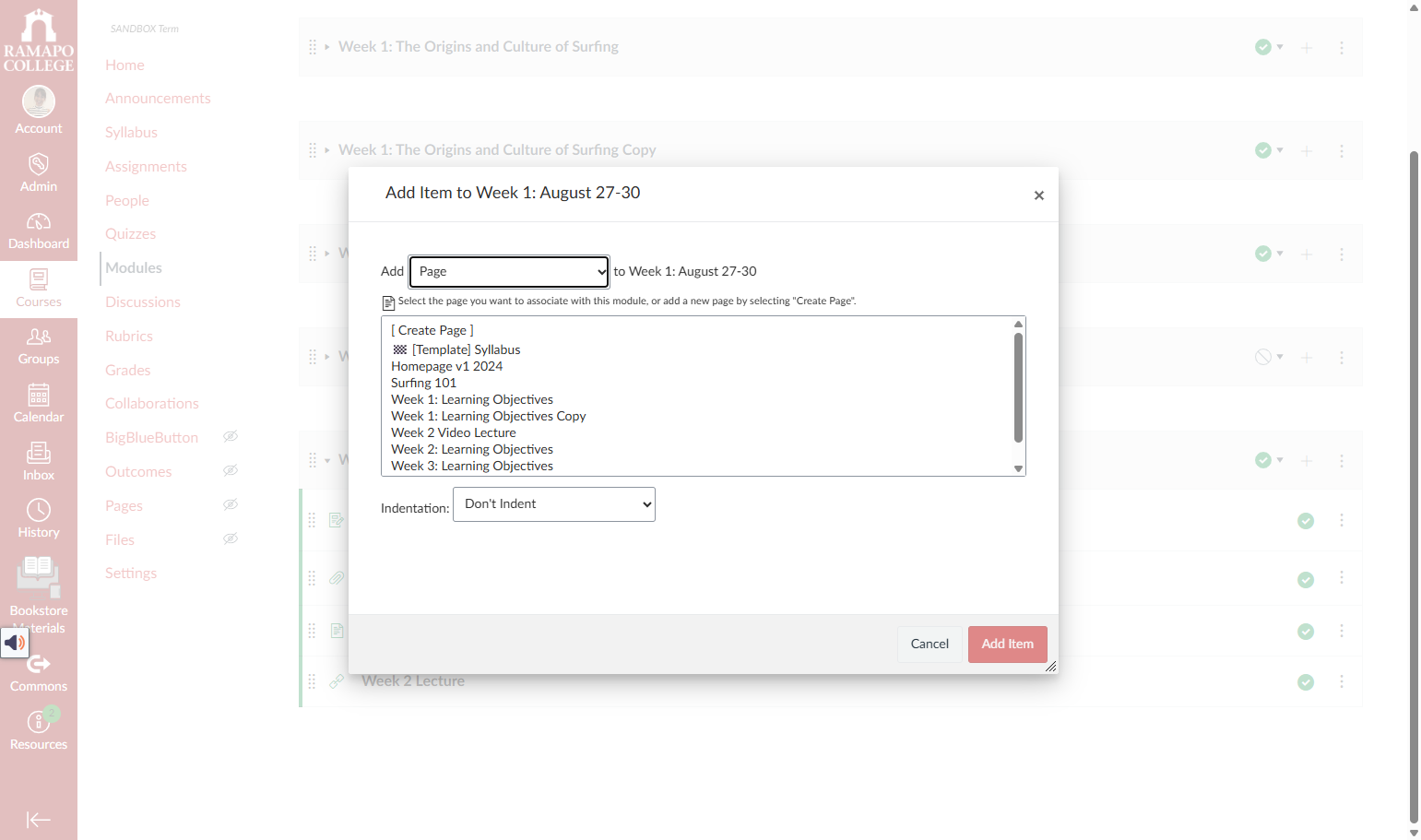 Select Page.