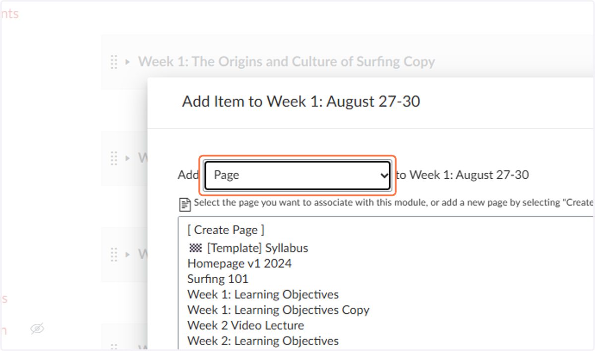 Select Page.