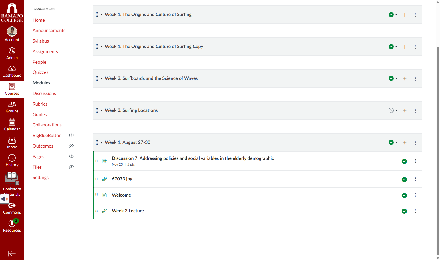 Click + in your Module to add content.
