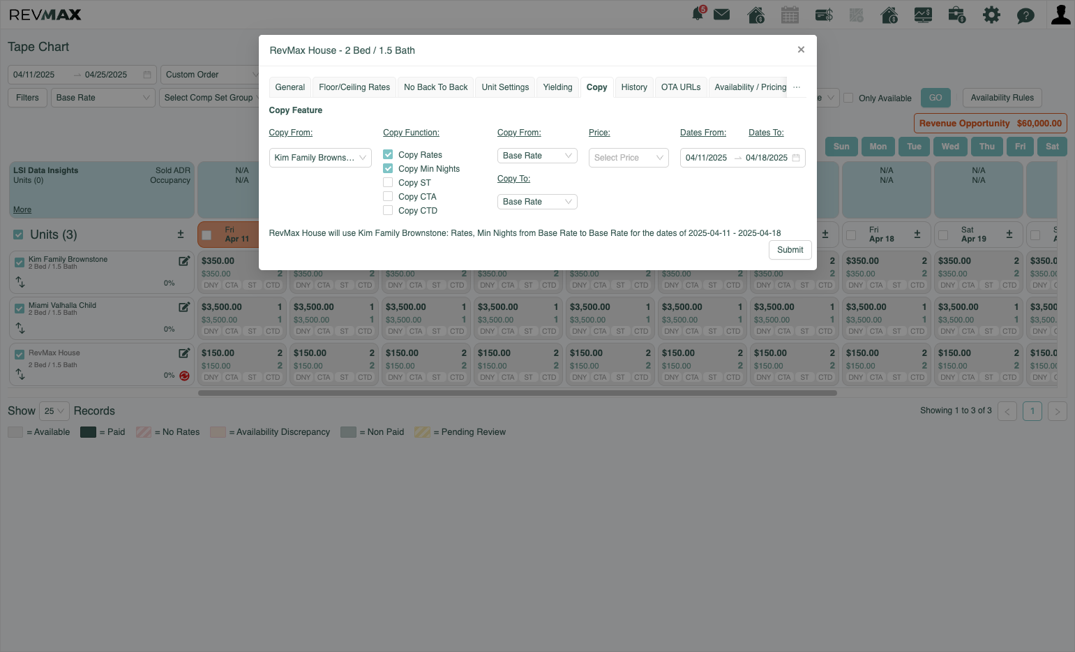 Select each Function that you'd like to Copy to the New Unit