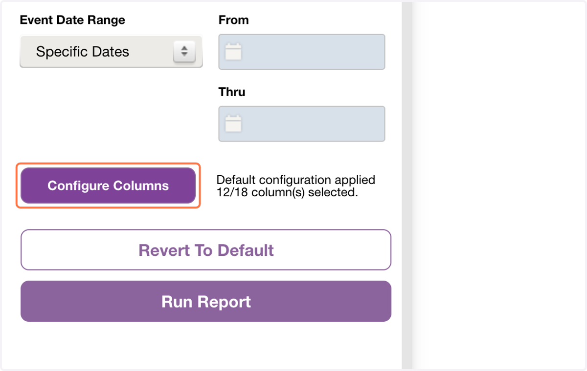 Click on Configure Columns