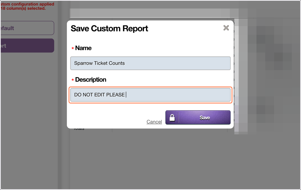 Add a name and description and click "Save"