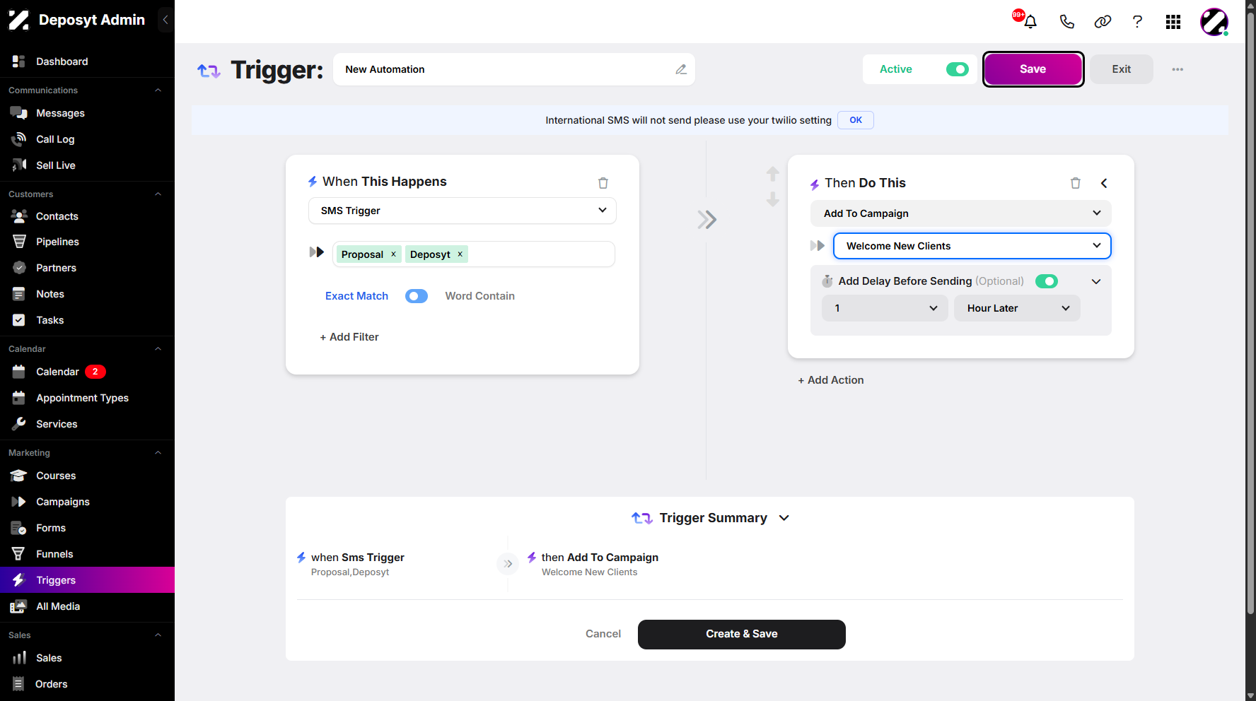 Step 9: Once you’re done adding your delay, click Save to apply the changes.